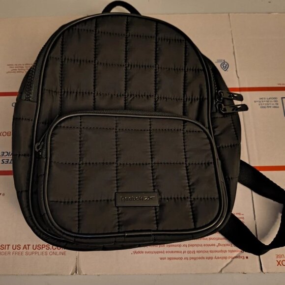 N SZ Reebok Classic Mini Backpack Casual Black Neoprene UNISEX Brand New - Picture 6 of 6